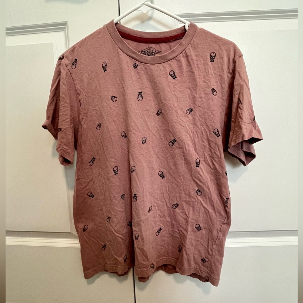 Eighty Eight pink skull print t-shirt